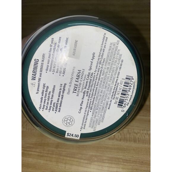 Bath & Body Works TREE FARM 3-Wick Candle 14.5 oz Pine Needle, Warm Cedar Notes - Picture 3 of 3